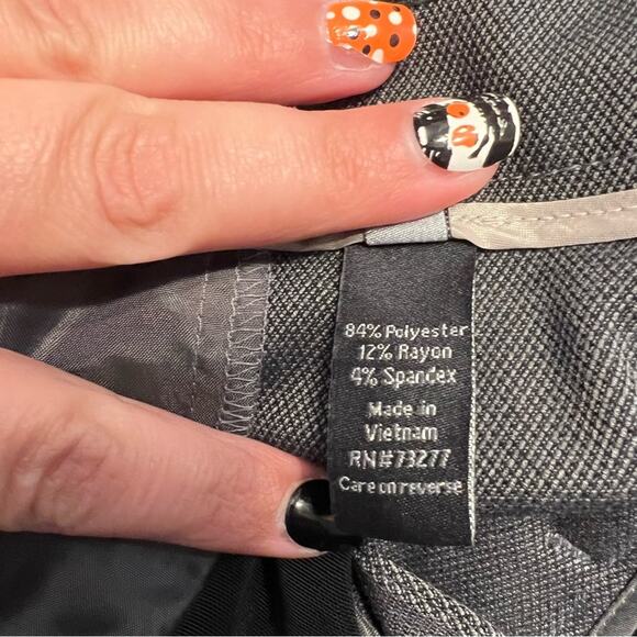 NWT Apt 9 Dark Gray Mid Rise Trousers Dress Pants w/ Belt Women's Size 10 - Picture 8 of 10